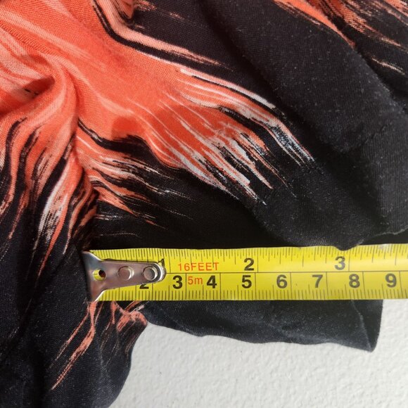 Bisou Bisou Womens S Sleeveless Rayon Tie-Dye Romper Black & Orange - Picture 11 of 13